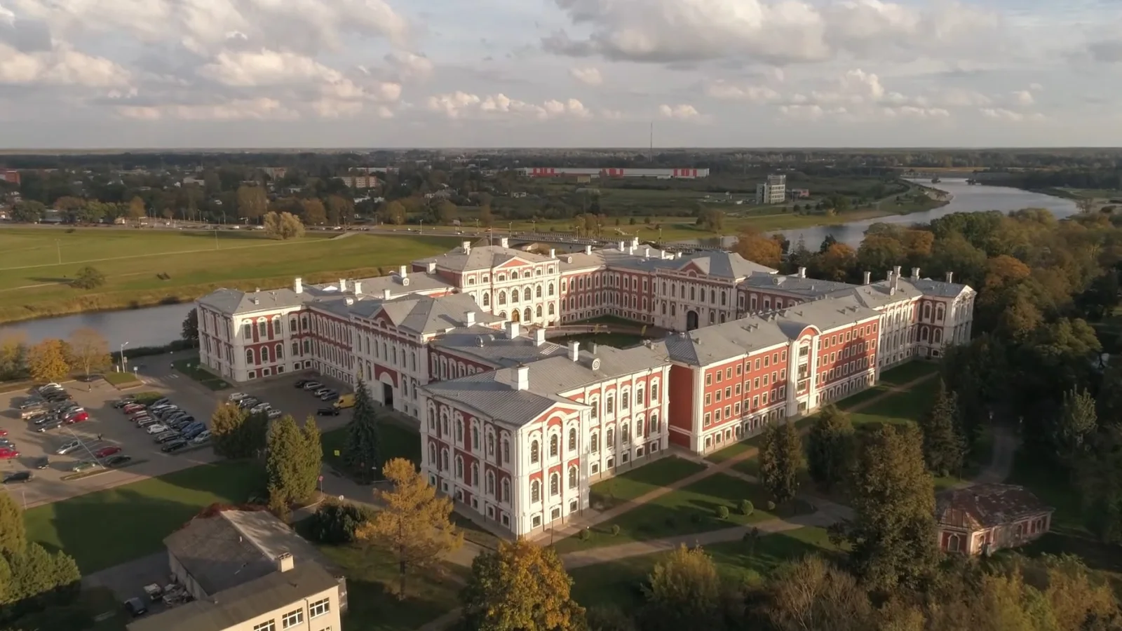 Aerial view of Jelgava Palace, home of the Latvia University of Life Sciences and Technologies
